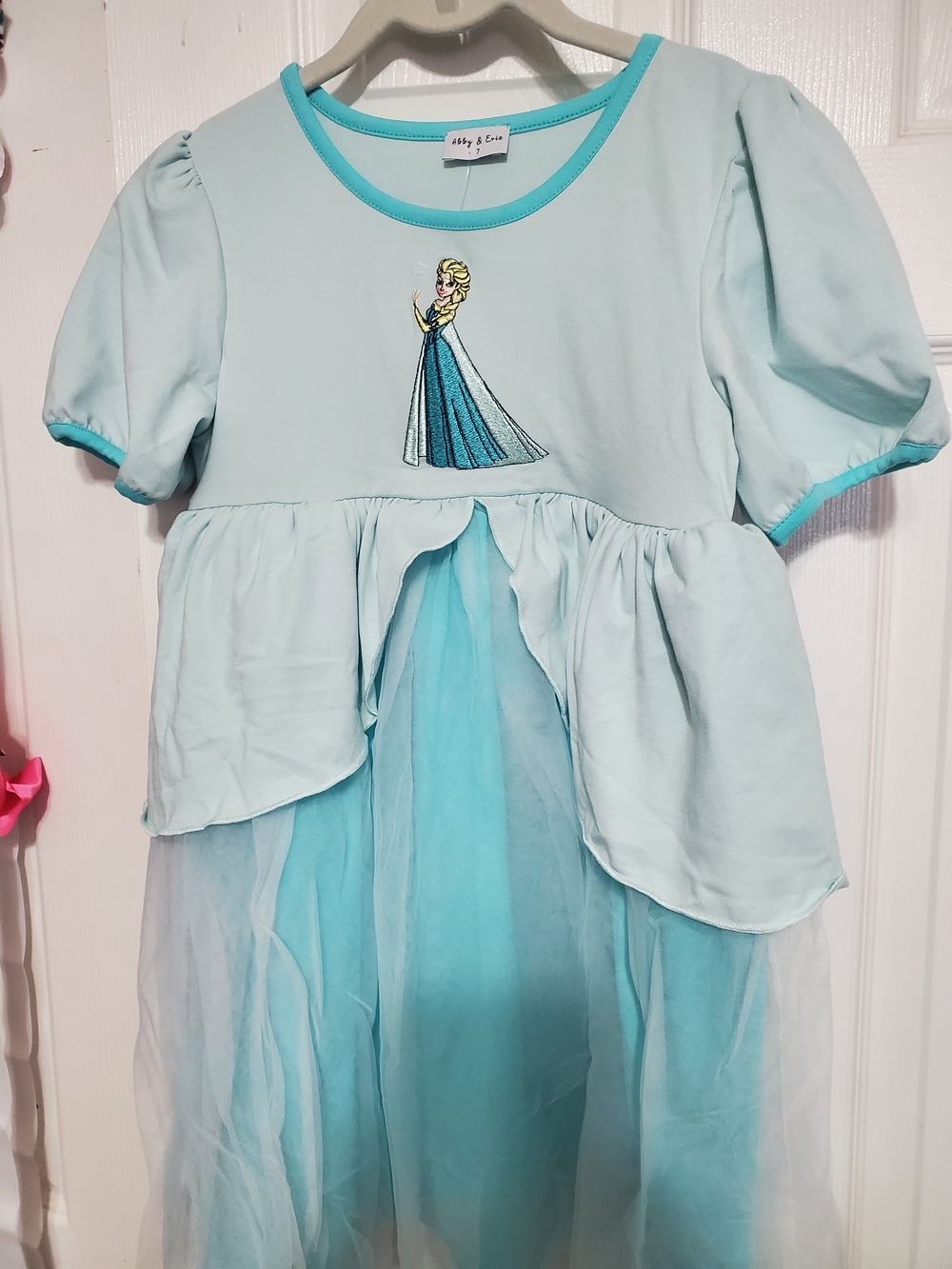 Kids Light Green/Blue Princess Tulle Dress by Abby & Evie